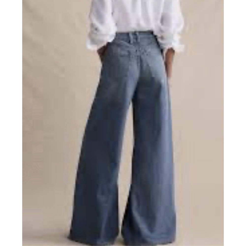 banana Republic high rise wide leg pleated jeans 90s sz 29/8P Boho Y2K